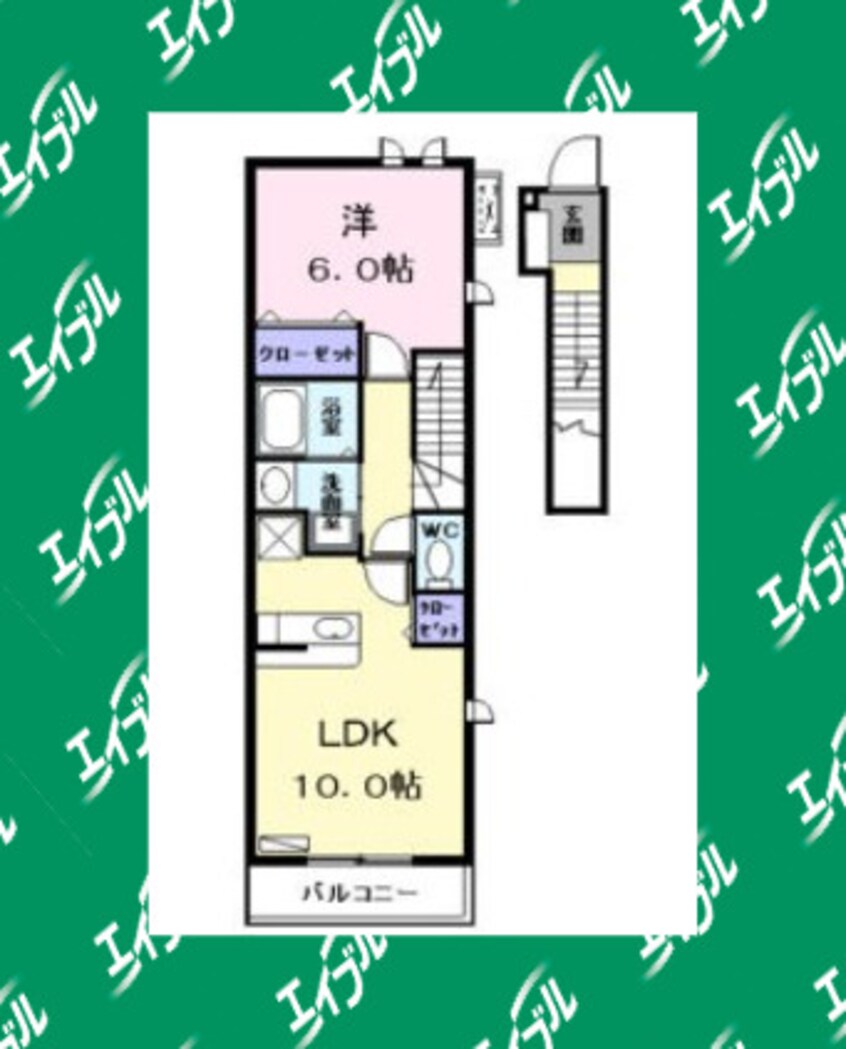 間取図 名古屋市営地下鉄東山線/高畑駅 徒歩15分 2階 築13年