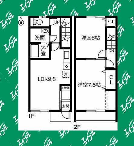 間取り図 関西本線（東海）/春田駅 徒歩11分 1-2階 築15年