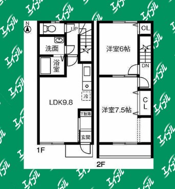 間取図 関西本線（東海）/春田駅 徒歩11分 1-2階 築15年