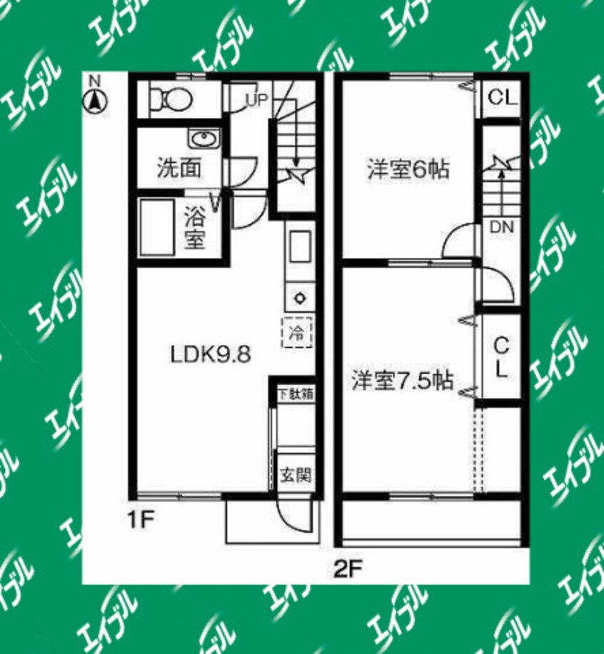 間取図 関西本線（東海）/春田駅 徒歩11分 1-2階 築15年