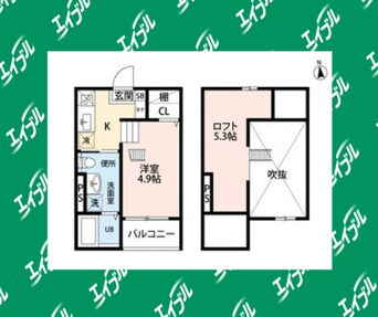 間取図 東海道本線/尾頭橋駅 徒歩11分 1階 築10年