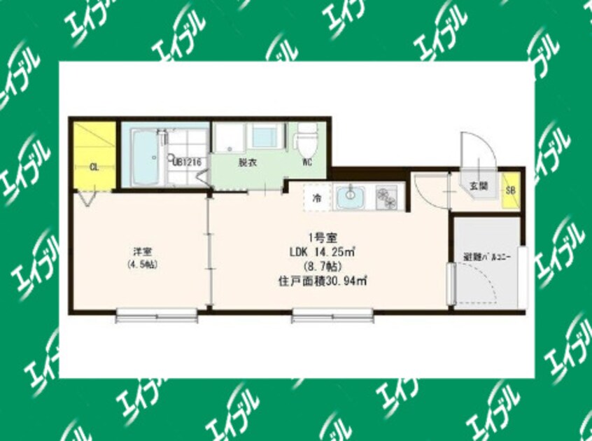 間取図 ハーモニーテラス中郷Ⅱ