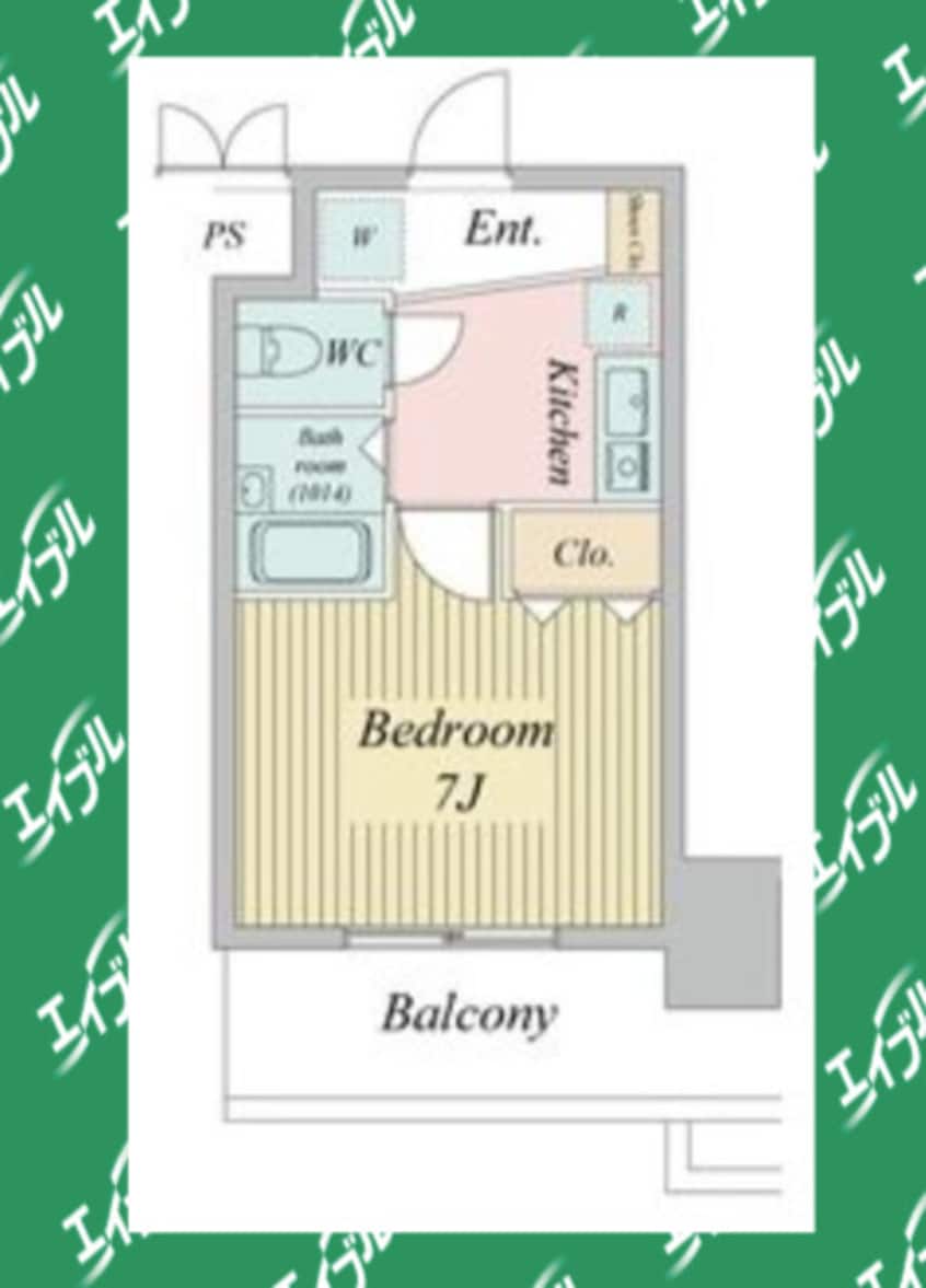 間取図 東海道本線/金山駅 徒歩3分 14階 築18年