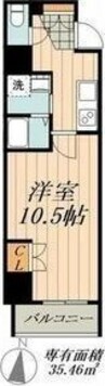 名鉄瀬戸線/喜多山駅 徒歩34分 3階 築5年 1Kの間取り