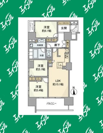 間取図 ローレルコート泉