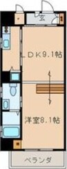 名古屋市営地下鉄鶴舞線/庄内通駅 徒歩8分 4階 築22年 1LDKの間取り
