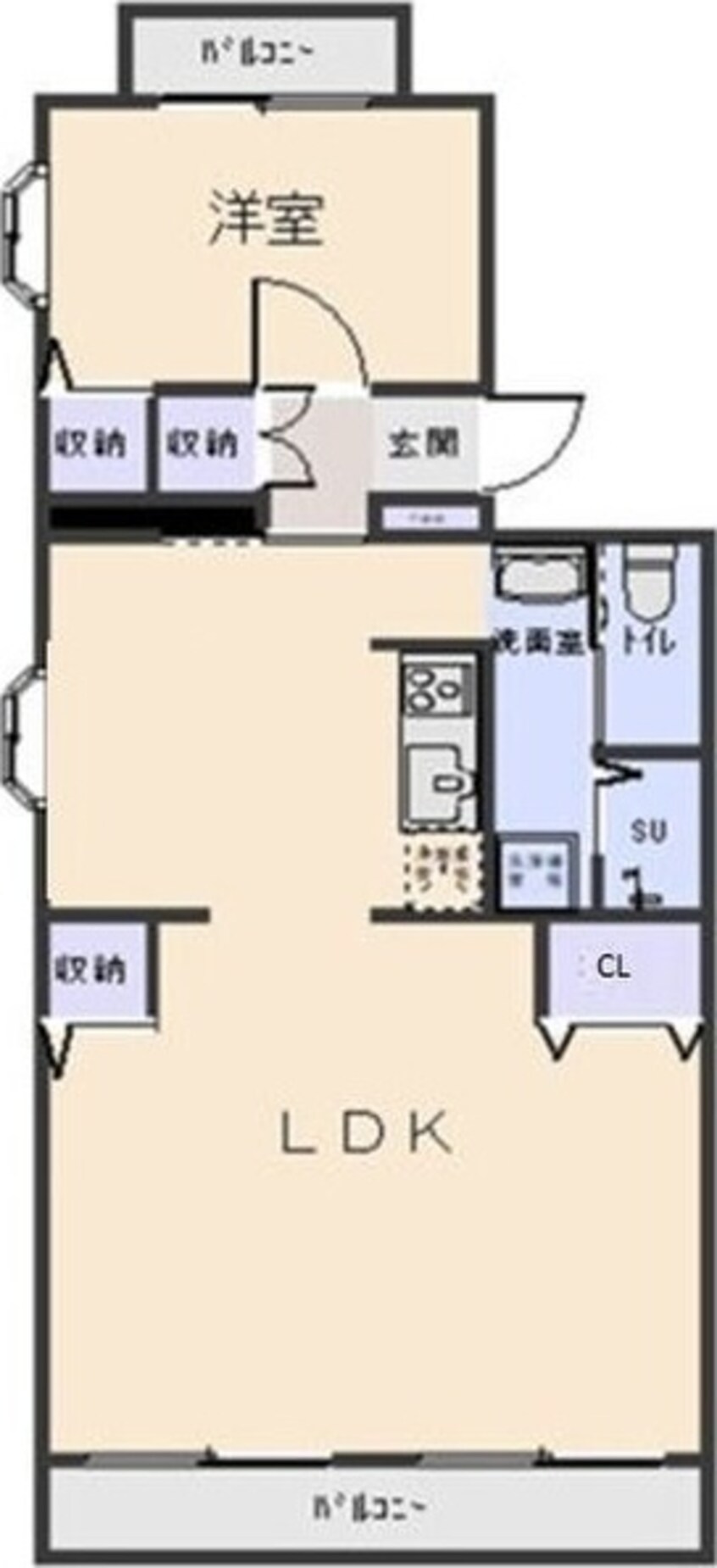 間取図 名鉄瀬戸線/東大手駅 徒歩5分 3階 築39年