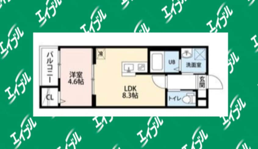 間取図 東海道本線/尾頭橋駅 徒歩8分 1階 築7年