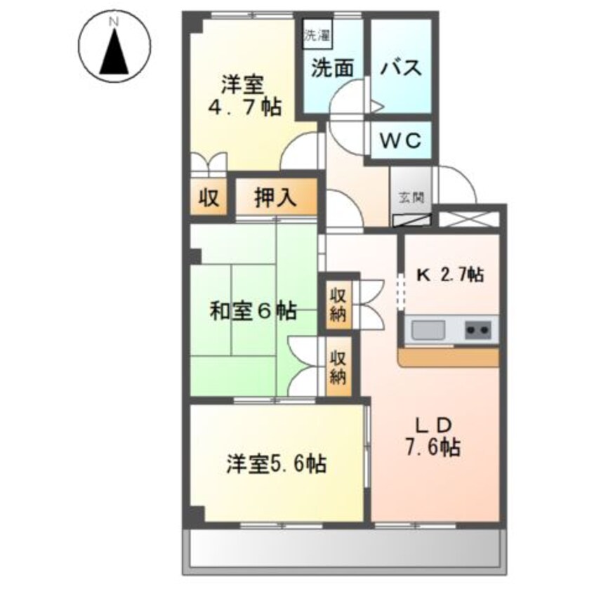 間取図 マロンステージＢ棟