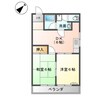 センタービレッジ 2DKの間取り