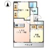 マロンステージＡ棟 2LDKの間取り