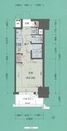 名古屋市営地下鉄鶴舞線/大須観音駅 徒歩4分 10階 築15年 1Kの間取り