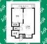 第一螺貝ビル 1LDKの間取り