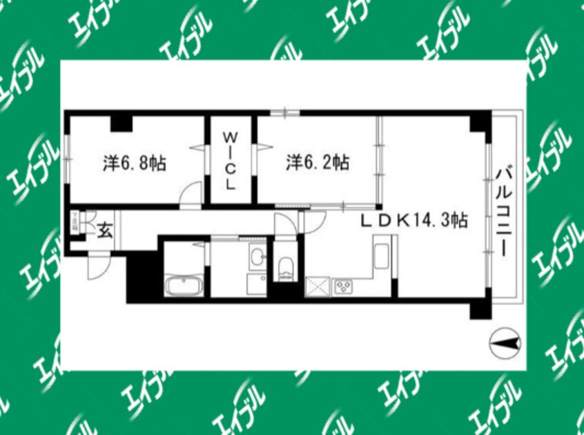 間取図 名古屋市営地下鉄桜通線/高岳駅 徒歩7分 3階 築8年