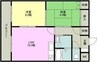 近鉄名古屋線/伏屋駅 徒歩8分 3階 築31年 2LDKの間取り