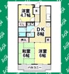 名鉄河和線/青山駅 徒歩6分 2階 築31年 3DKの間取り