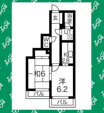 間取図 名古屋市営地下鉄東山線/星ヶ丘駅 徒歩9分 3階 築35年