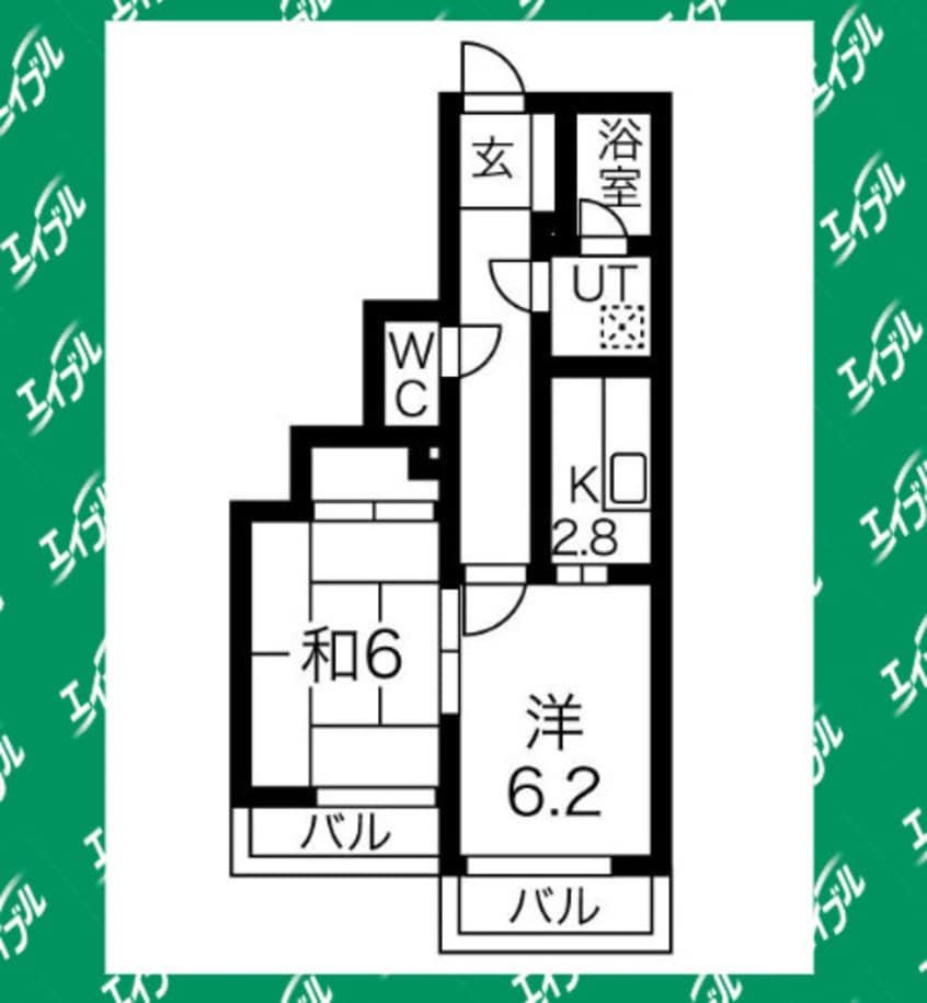 間取図 名古屋市営地下鉄東山線/星ヶ丘駅 徒歩9分 3階 築35年