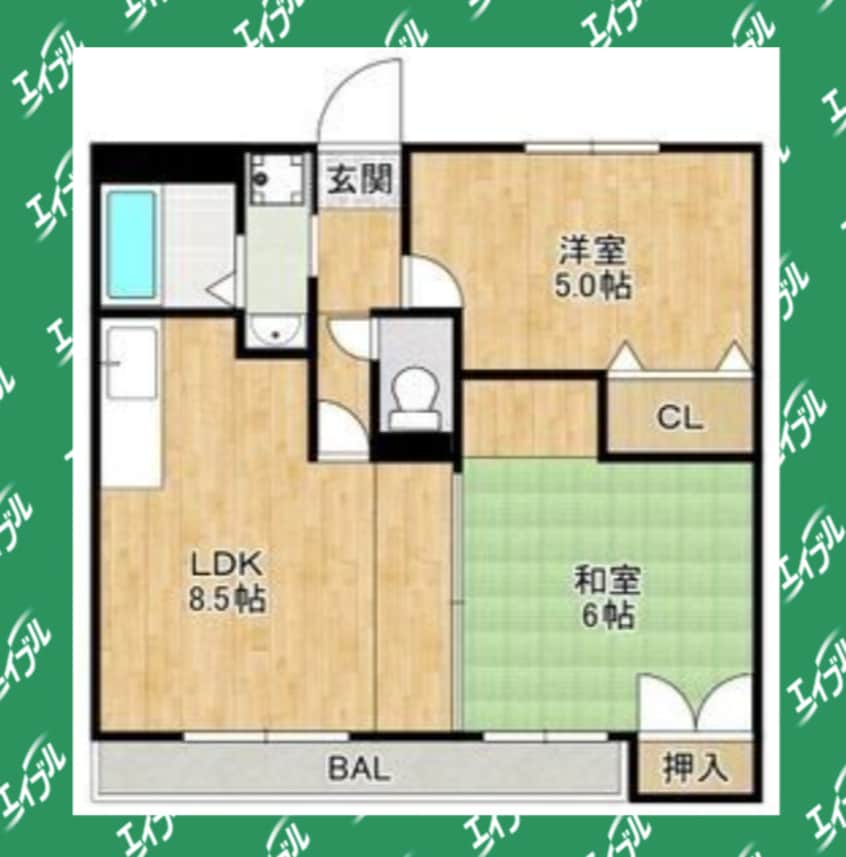 間取図 阪神本線/鳴尾・武庫川女子大前駅 徒歩5分 2階 築29年