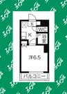 セントラルハイツ滝川 1Kの間取り
