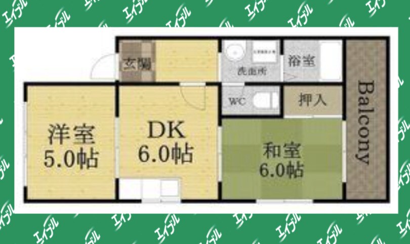 間取り図 阪急神戸線/塚口駅 徒歩10分 2階 築36年