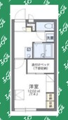 レオパレスＩＳＨＩＤＡ 1Kの間取り