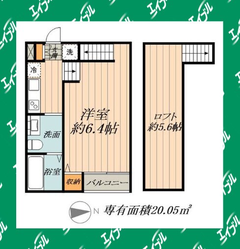 間取り図 名古屋市営地下鉄東山線/名古屋駅 徒歩13分 2階 築14年