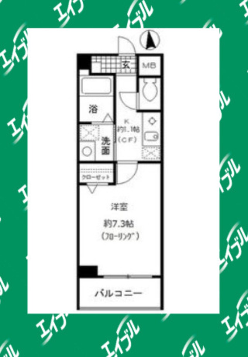 間取図 名古屋市営地下鉄東山線/中村日赤駅 徒歩9分 1階 築24年