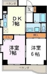 名古屋市営地下鉄鶴舞線/鶴舞駅 徒歩4分 6階 築30年 2DKの間取り