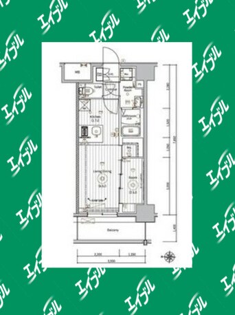 間取図 東海道本線/尾頭橋駅 徒歩10分 10階 築1年