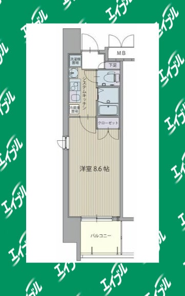間取り図 名古屋市営地下鉄東山線/今池駅 徒歩5分 12階 築10年