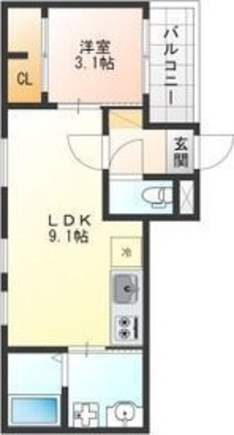 間取図 名古屋市営地下鉄桜通線/太閤通駅 徒歩8分 3階 築10年