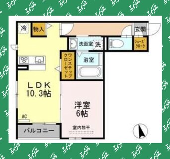 間取図 名古屋市営地下鉄名城線/東別院駅 徒歩6分 1階 築10年