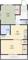 名古屋市営地下鉄名港線/東海通駅 徒歩14分 3階 築48年 2DKの間取り