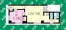 サンシティ瓦町 1LDKの間取り