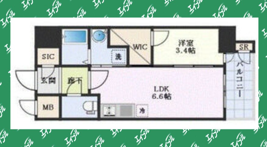間取り図 エステムコート名古屋新栄Ⅳネスト