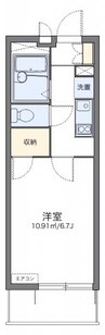 レオパレス旭丘 1Kの間取り