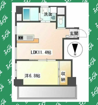 間取図 サン・サカエビル