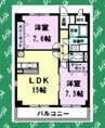グランツ清須 2LDKの間取り