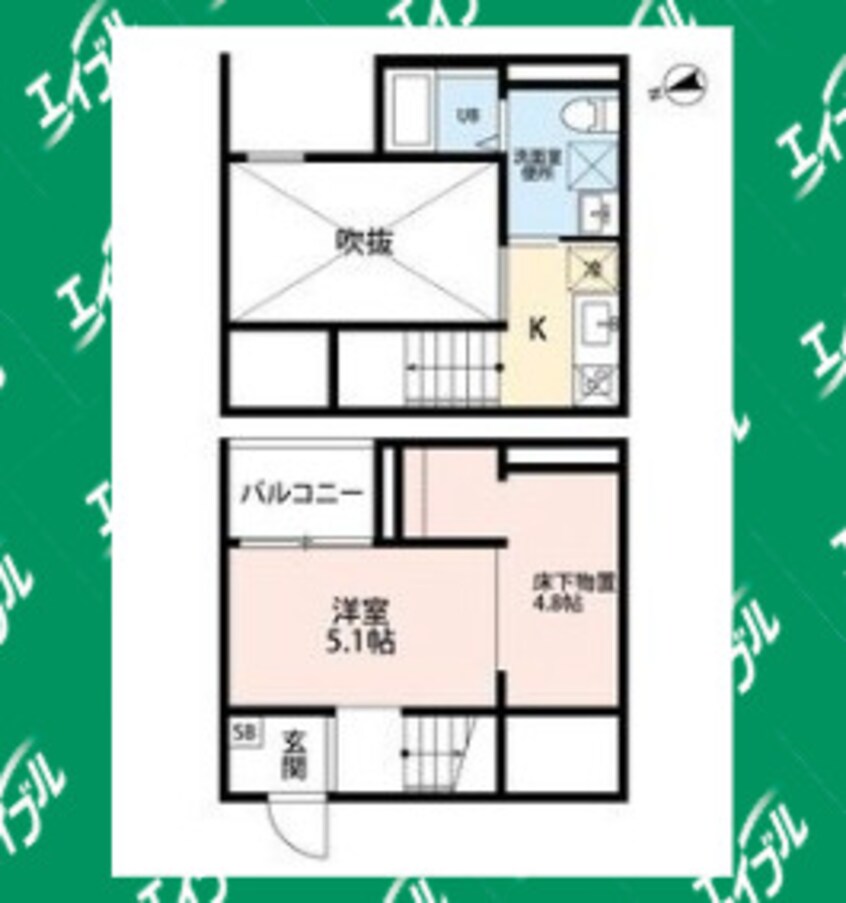 間取図 名古屋市営地下鉄桜通線/鶴里駅 徒歩9分 2階 築8年