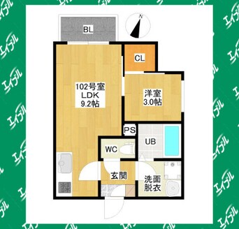 間取図 名鉄常滑線・空港線/豊田本町駅 徒歩4分 1階 築5年