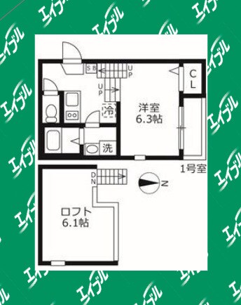 間取り図 名古屋市営地下鉄名港線/六番町駅 徒歩10分 2階 築5年