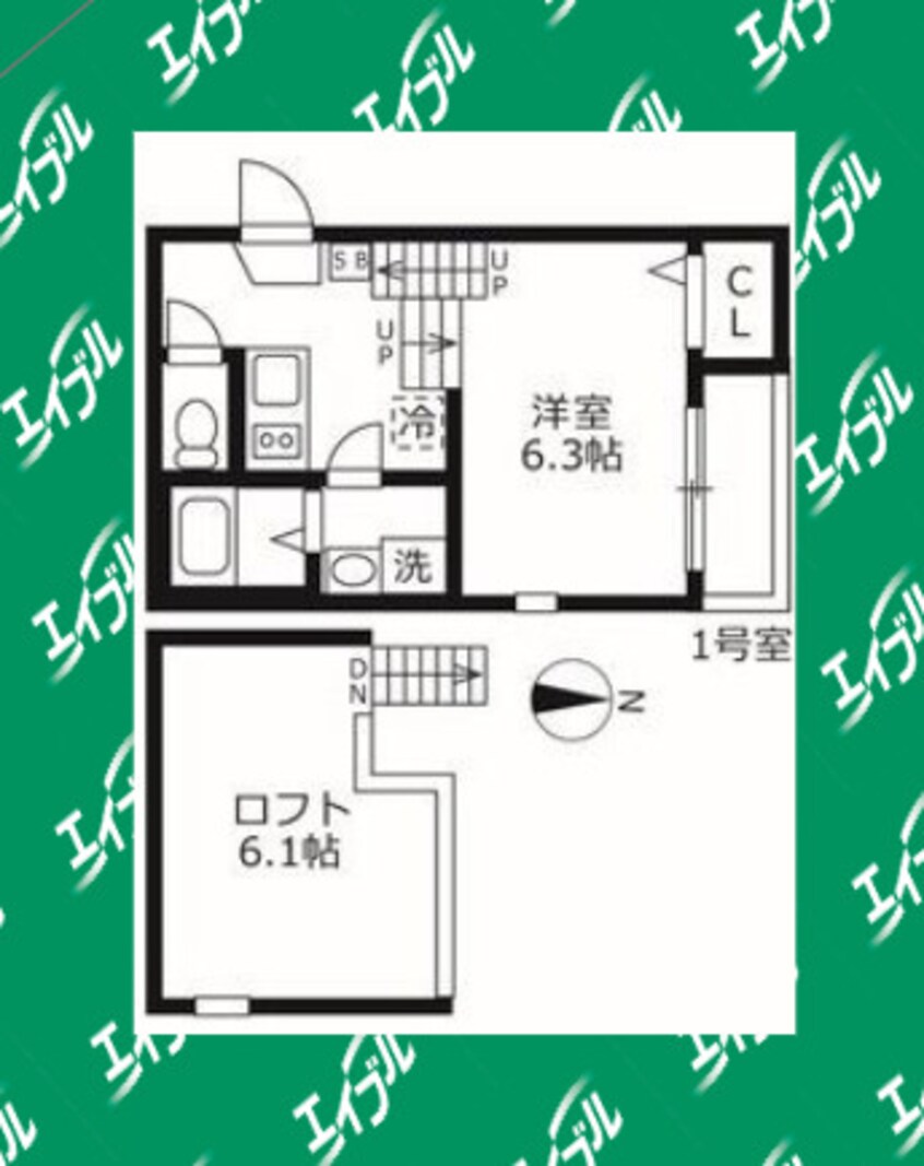 間取図 名古屋市営地下鉄名港線/六番町駅 徒歩10分 2階 築5年