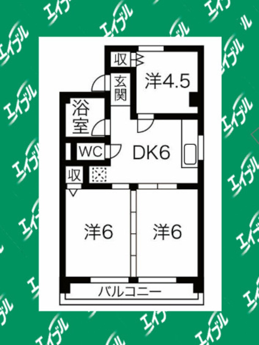 間取図 名古屋臨海高速鉄道<あおなみ線>/南荒子駅 徒歩13分 1階 築52年