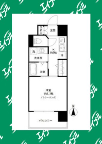 間取図 東海道本線/名古屋駅 徒歩4分 6階 築12年