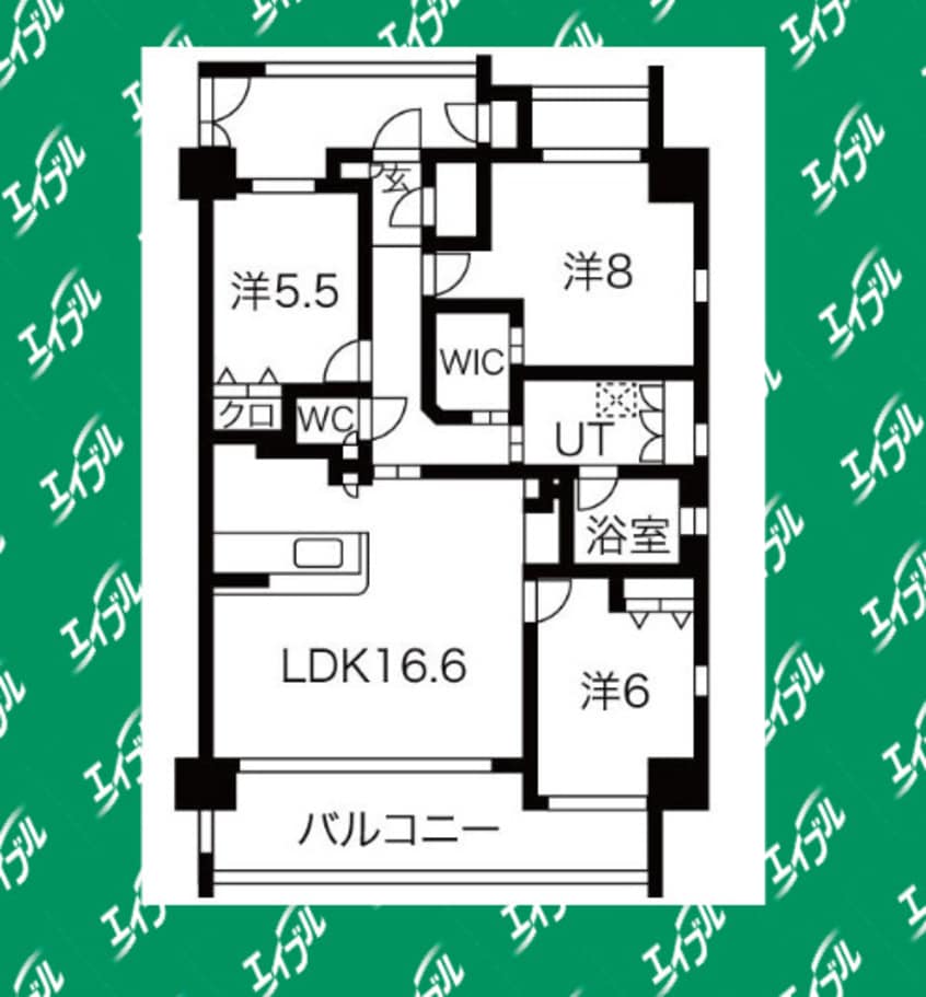 間取図 名鉄名古屋本線/二ツ杁駅 徒歩5分 3階 1年未満