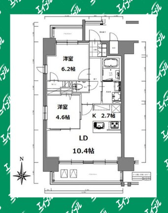 間取図 S-RESIDENCE亀島駅前blaze