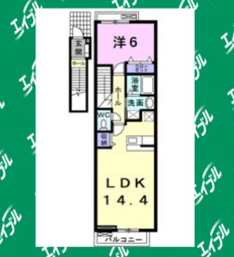 間取図 武豊線/乙川駅 徒歩12分 2階 築18年