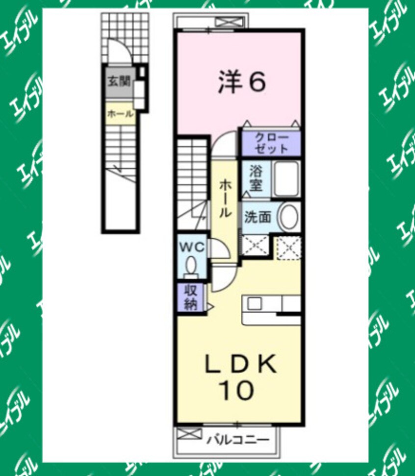 間取図 武豊線/乙川駅 徒歩12分 2階 築19年