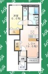 ヴィレッジ清洲Ⅲ 1LDKの間取り